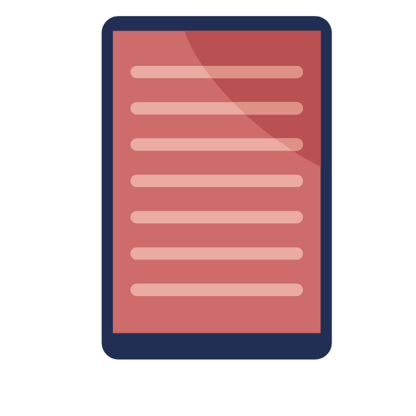 Tablet icon flat style