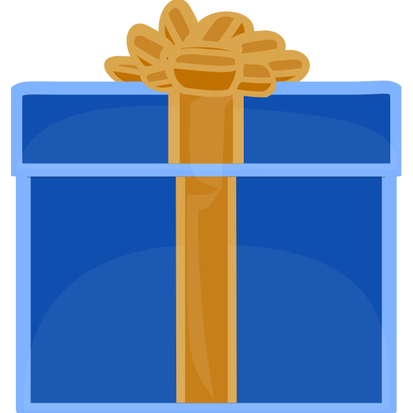 flat blue giftbox