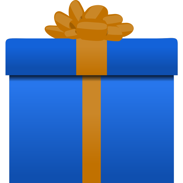 flat blue giftbox col
