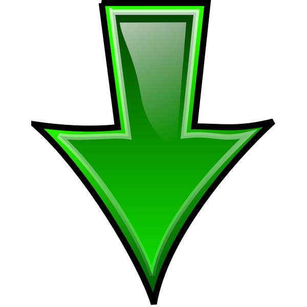 Green down arrow