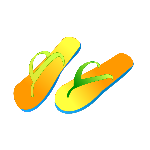 Yellow flipflops | Free SVG