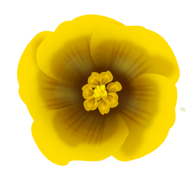 Lovely yellow flower | Free SVG