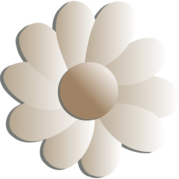 Vector clip art of flower in pale shades of brown