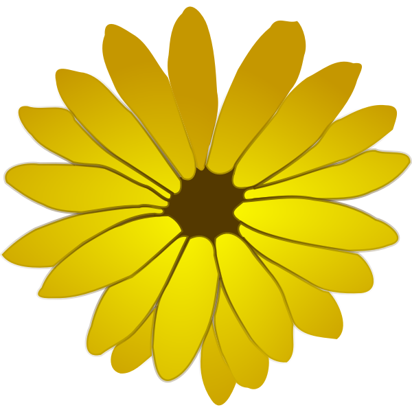 Clip art of color flower blooming with a lot of petals