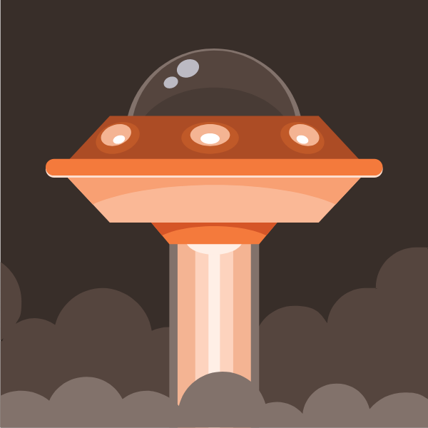 Flying saucer lift off