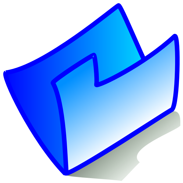 Vector image of my computer blue folder icon