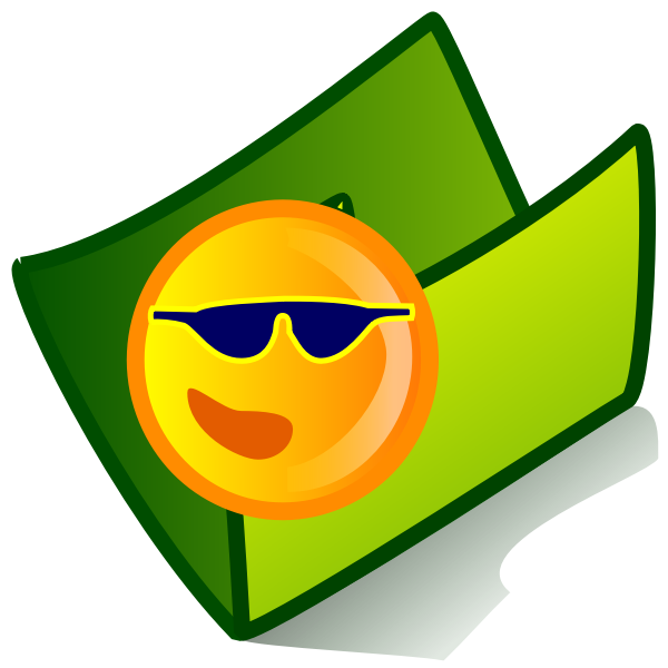 Vector image of cool folder icon