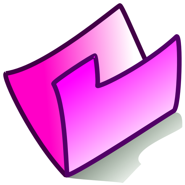Vector drawing of pink PC folder icon