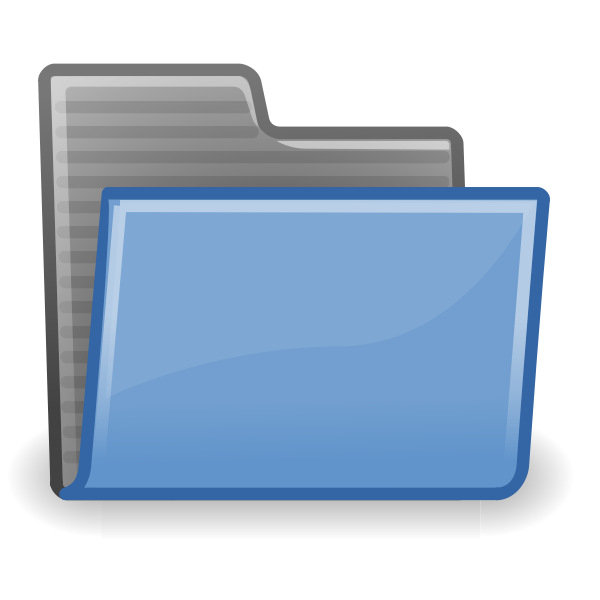 Blue empty folder | Free SVG