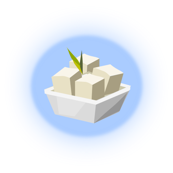Vector drawing of tofu serving | Free SVG