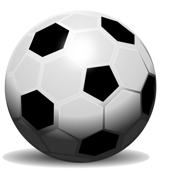 Vector drawing of soccer ball