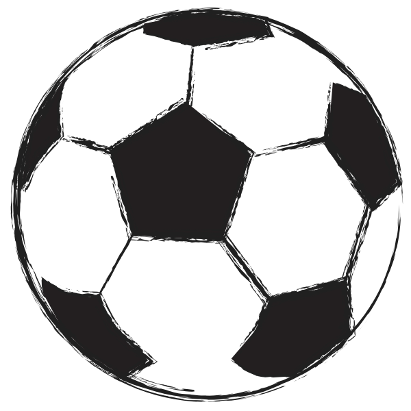 Football sketch hand drawn soccer ball Royalty Free Vector