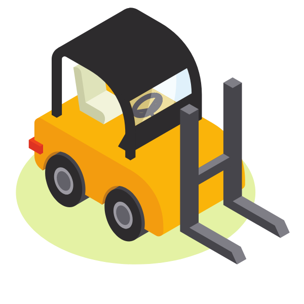 A forklift