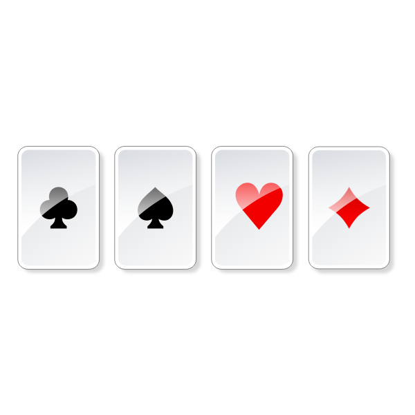 Vector Image Of Four Ace Playing Cards On Black Background Free Svg