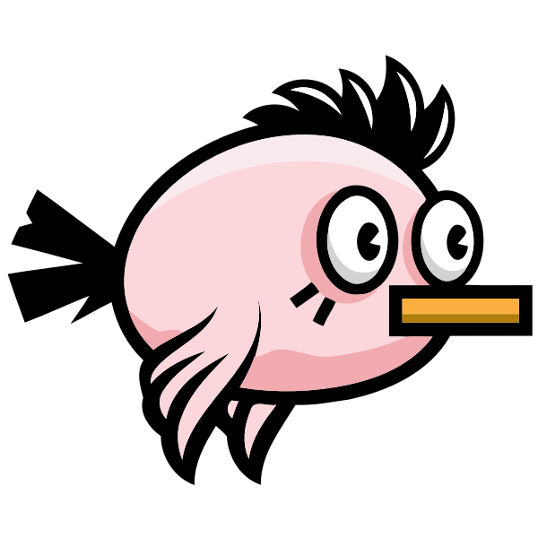 Cartoon image of pink bird