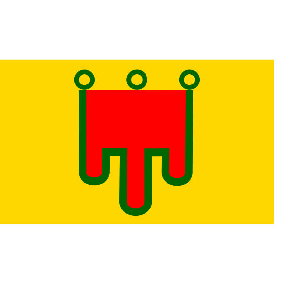 Auvergne region flag vector drawing
