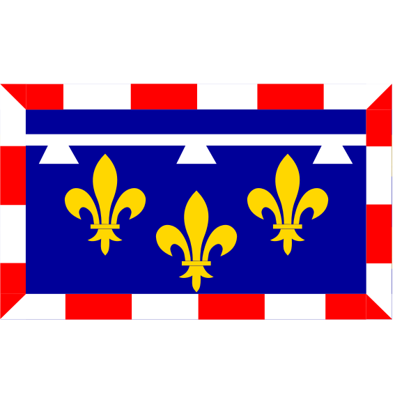 Centre-Val-de-Loire region flag vector graphics