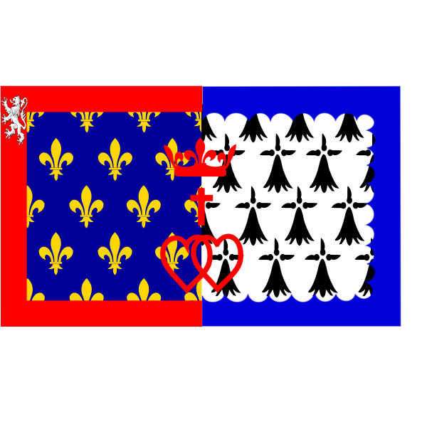 Pays de la Loire region flag vector image