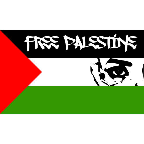 Free Palestine flag vector image