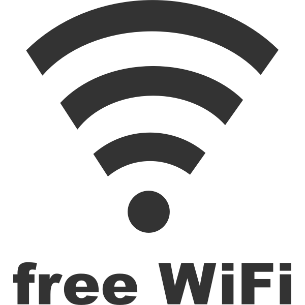 Free wi-fi sign sticker vector image