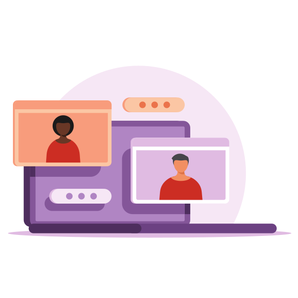 Online Video Conference Illustration