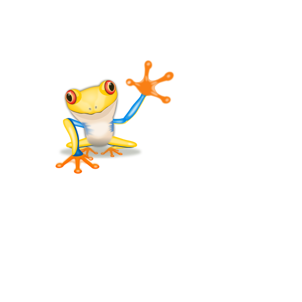 Frog saying hi