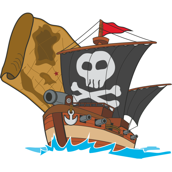 Cartoon pirate ship | Free SVG