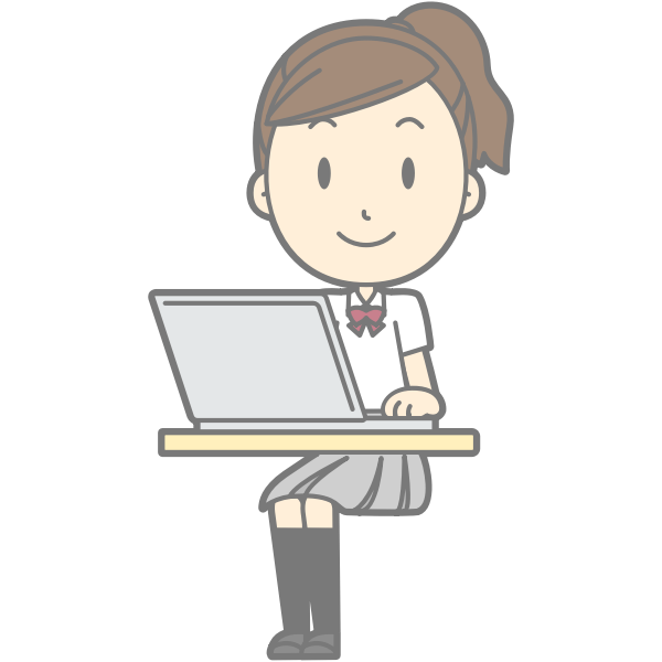 Lady computer user | Free SVG