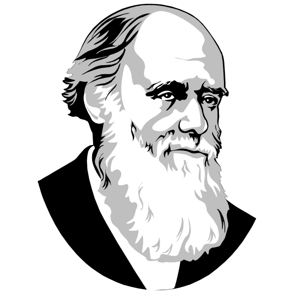 Charles Darwin vector image