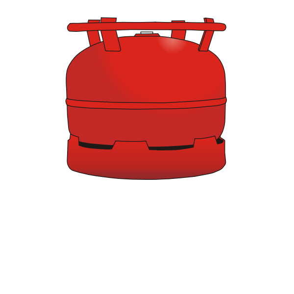Vector illustration of gas bottle 6kg