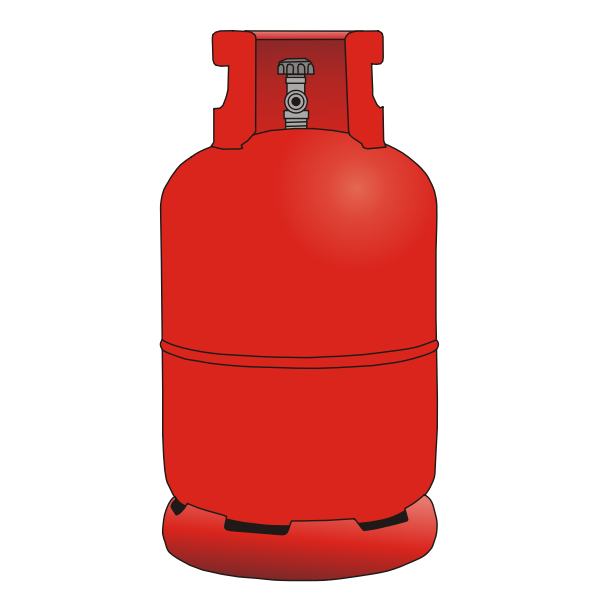 Vector clip art of gas bottle 12kg.