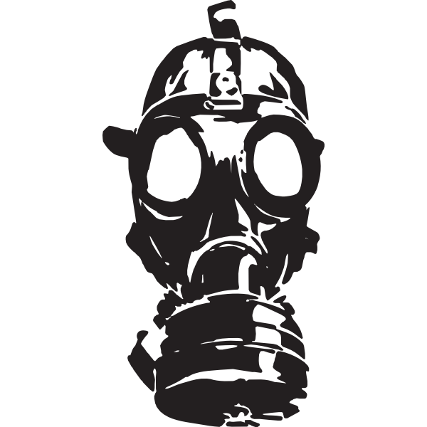 Gas mask monochrome