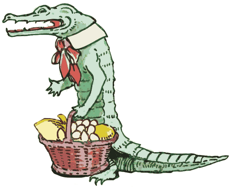Alligator with a Basket