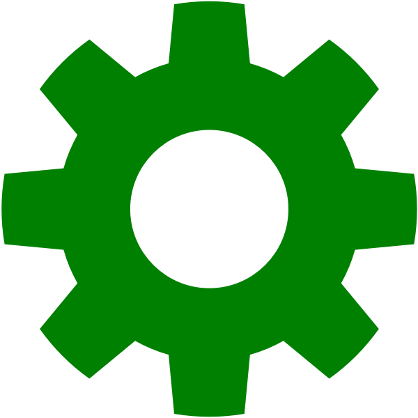 Green settings Icon Free SVG