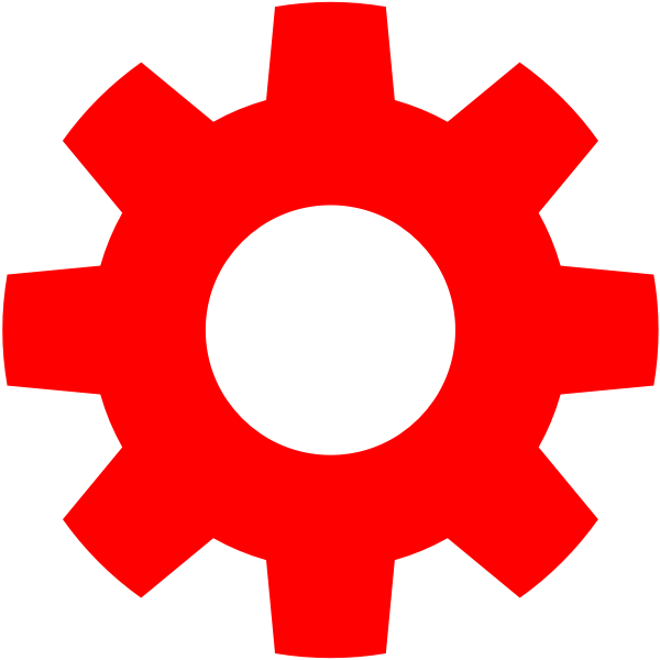 Red Gear Icon | Free Svg