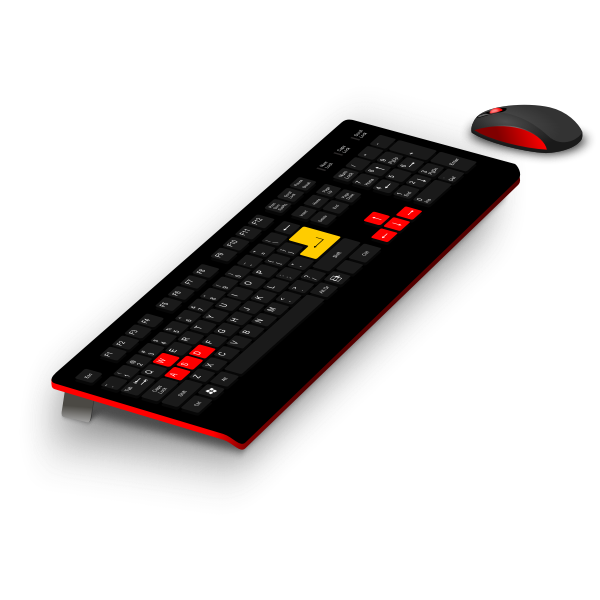Generic gaming keyboard and mouse vector image