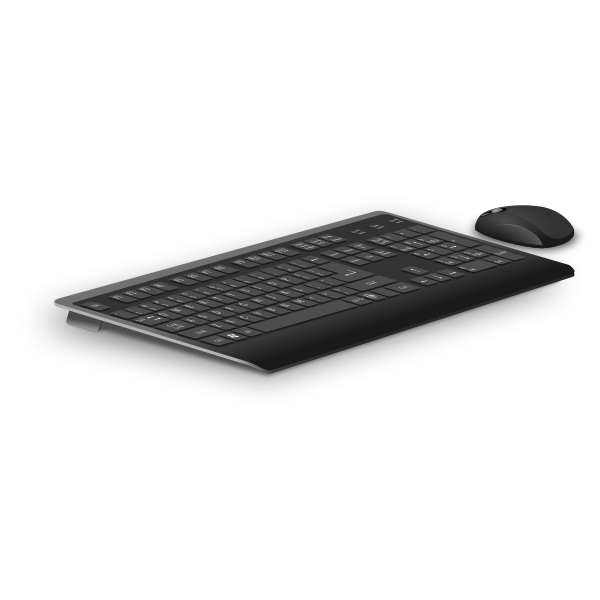 Computer keyboard and mouse vector drawing