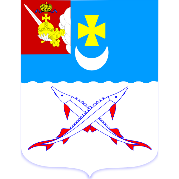 Vector drawing of coat of arms of Belozersk town