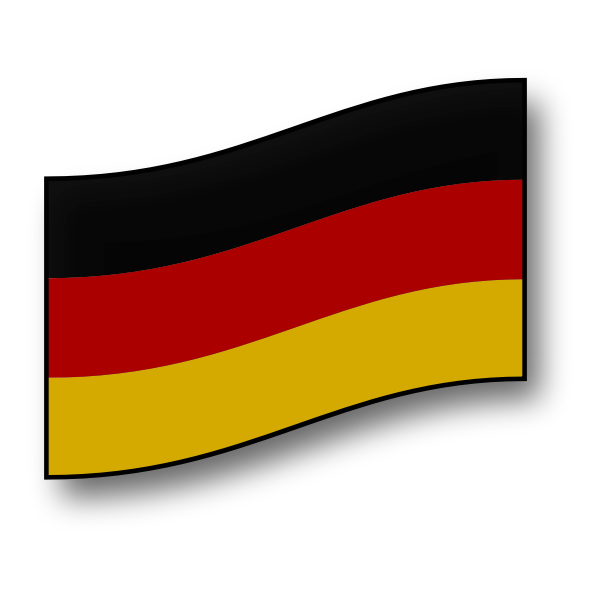 German flag vector drawing Free SVG