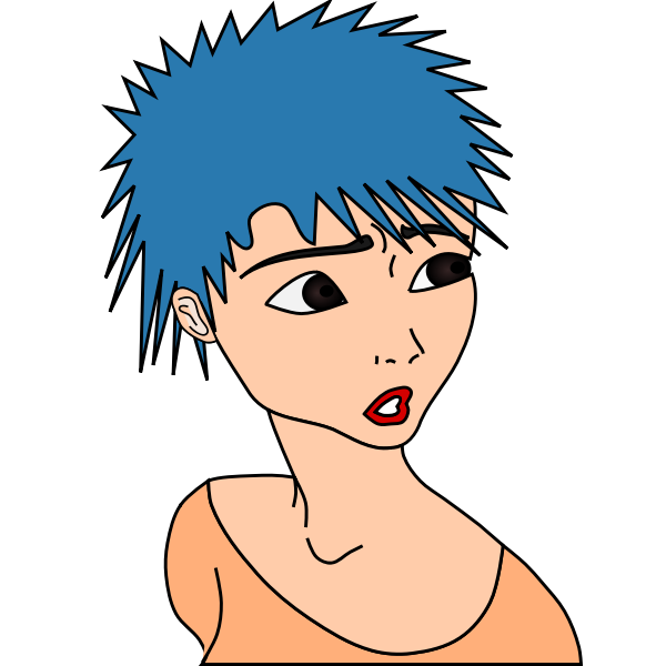 Vector image of man like lady
