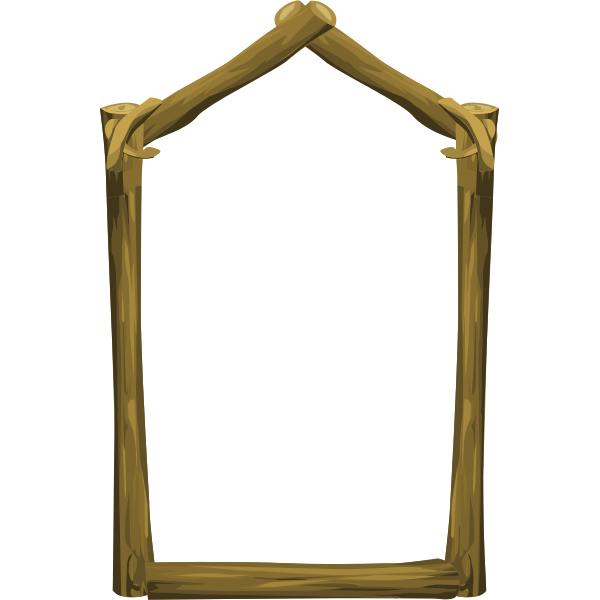 Vector drawing of freestanding wooden frame