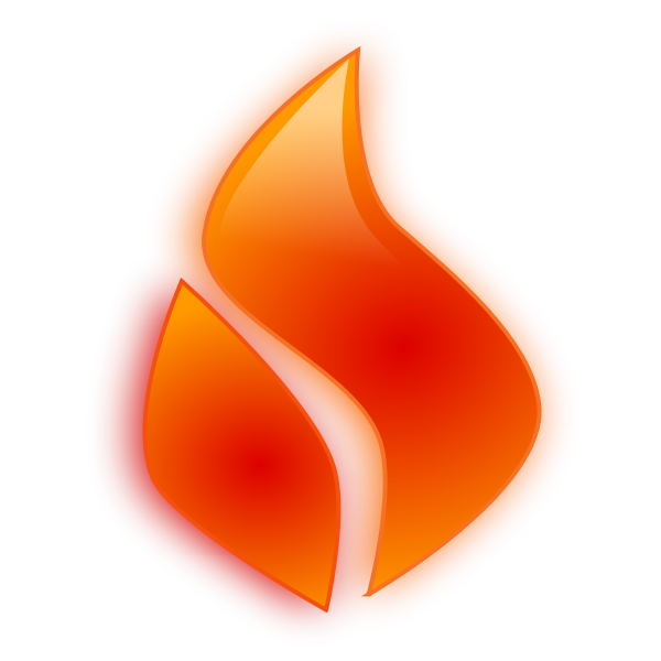 Vector clip art of flame