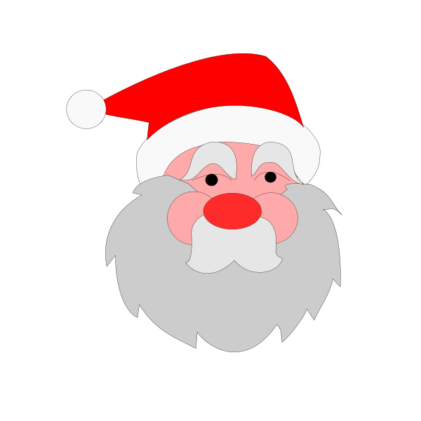 Santa Clause cartoon portrait | Free SVG