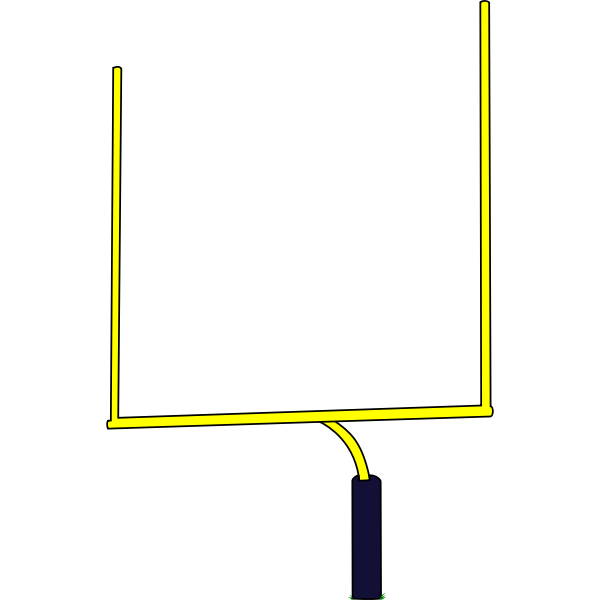 American football goal post vector illustration