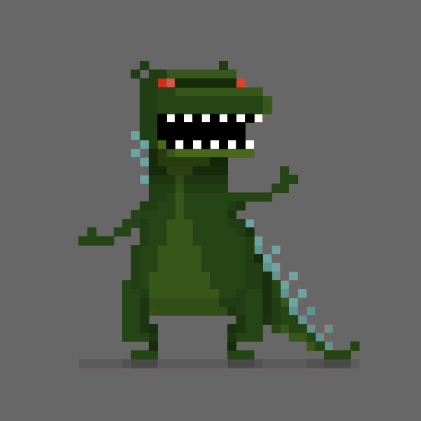 Dino Monster pixel vector drawing