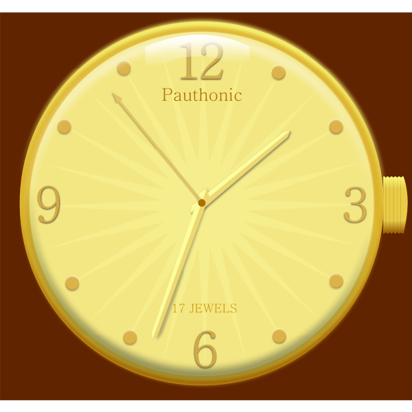 Golden watch vector image