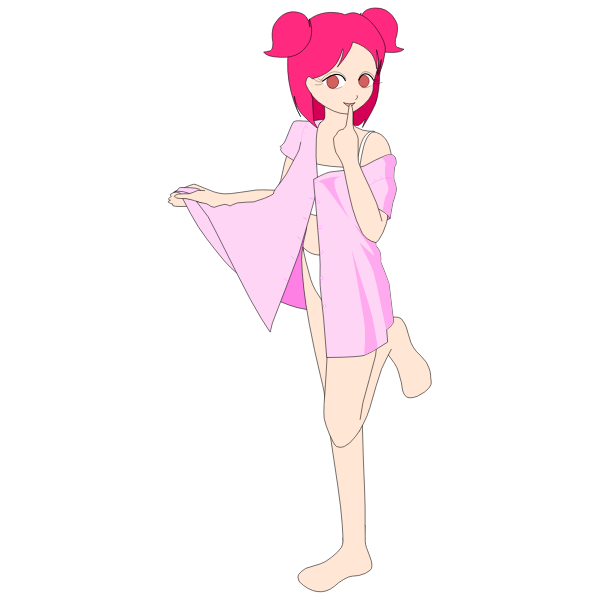 Pink anime girl (beta!)