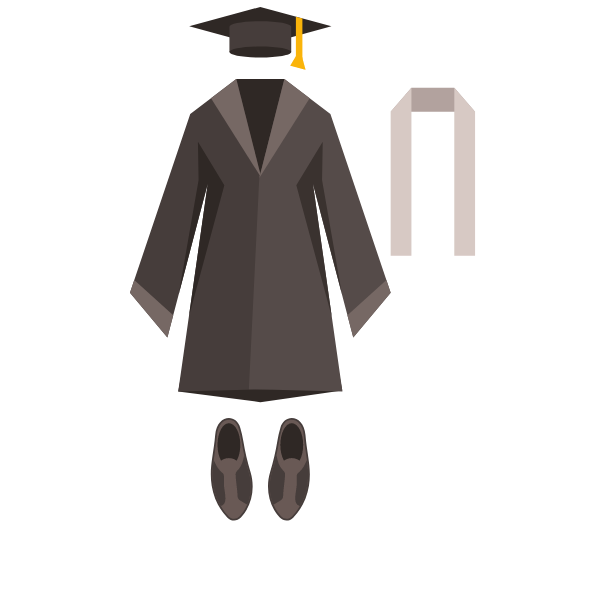College graduate clothes