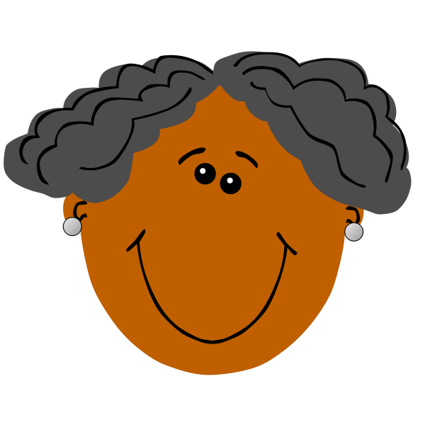 Download Grandma Dark Skin Free Svg