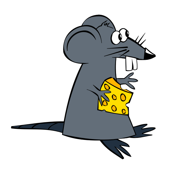 Greedy rat vector image